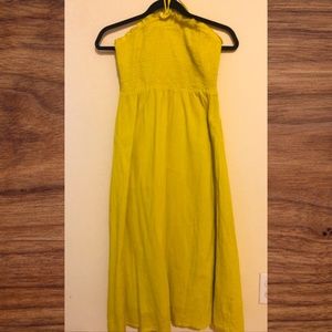 Old Navy Lemon Yellow Halter Neck Tie Dress